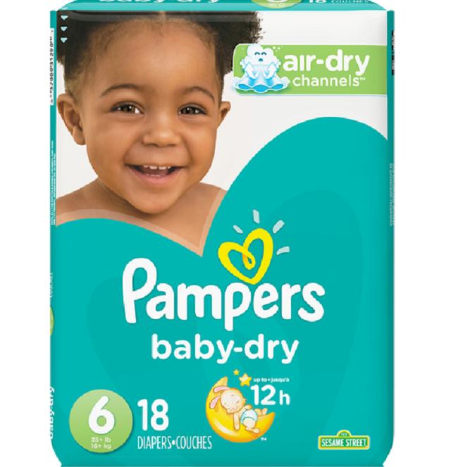 Pampers Baby Dry Diapers, Size 6, 18 ct Baltimore Hygiene Bank